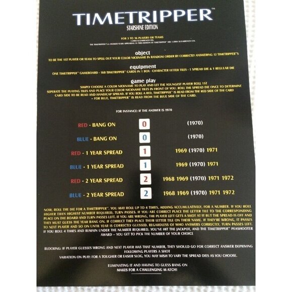 VTG 2000s Timetripper Starshine Edition Board Game Complete Trivia Strategy Y2K - Picture 3 of 10
